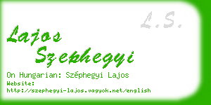 lajos szephegyi business card