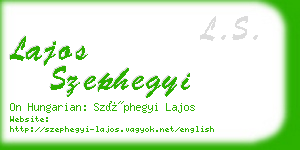 lajos szephegyi business card